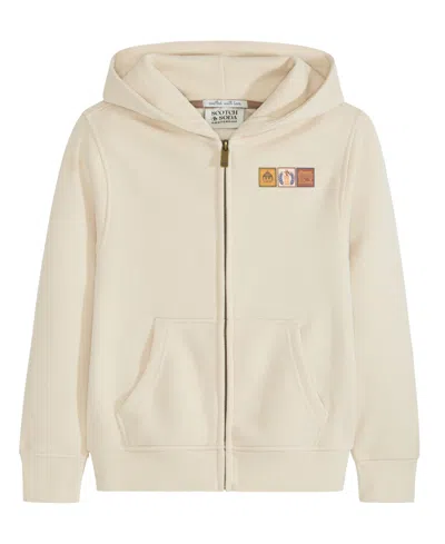 SCOTCH & SODA BIG BOYS GRAPHIC FLEECE ZIP UP HOODIE