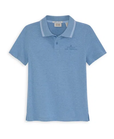 Scotch & Soda Kids' Big Boys Heather Pique Polo Shirt