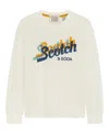 Scotch & Soda Big Boys Long Sleeve Thermal Graphic Tee In Swan