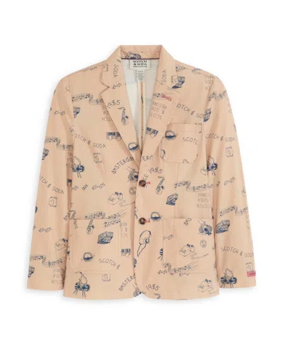 SCOTCH & SODA BIG BOYS PRINTED BLAZER