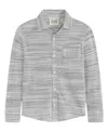 Scotch & Soda Big Boys Space Dyed Button Up Shirt In Swan