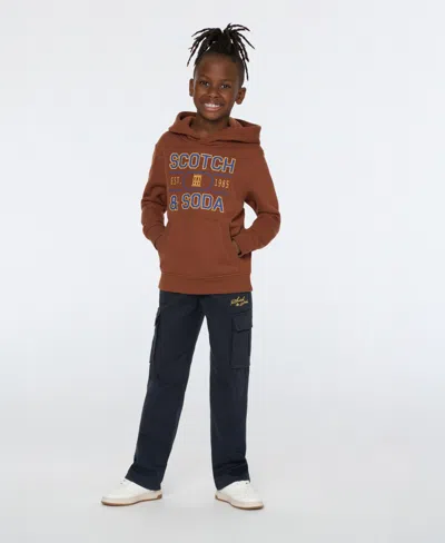 Scotch & Soda Kids' Big Boys Stretch Cotton Twill Pant In Black