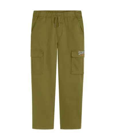 Scotch & Soda Kids' Big Boys Stretch Cotton Twill Pant In Moss Green
