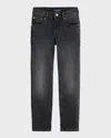 Scotch & Soda Big Boys 5 Pocket Loose Tapered Fit Jean In Black