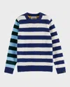 Scotch & Soda Boy's Two-toned Striped Sweater In Multi