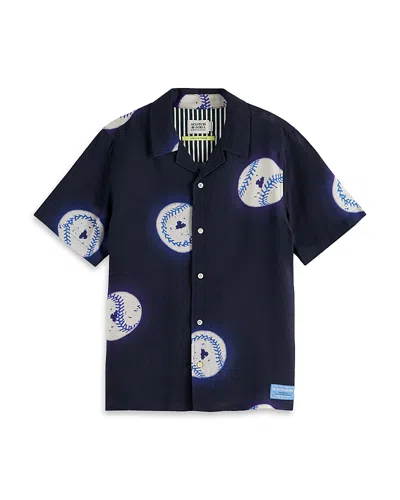 SCOTCH & SODA BOYS' ALLOVER PRINTED SHORT SLEEVED SHIRT - LITTLE KID, BIG KID