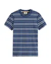 Scotch & Soda Boys' Relaxed Fit Yard Dyed Striped Tee - Little Kid, Big Kid In Atlantic Blue