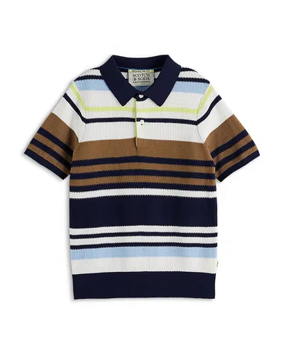 SCOTCH & SODA BOYS' STRUCTURED KNIT POLO - LITTLE KID, BIG KID