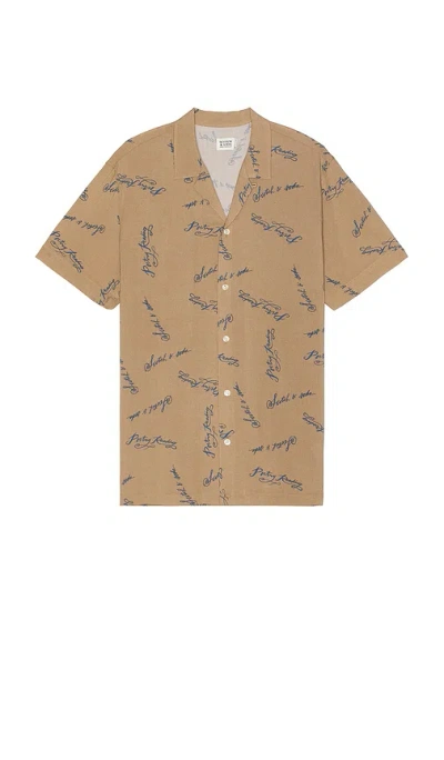 Scotch & Soda Camp Collar Shirt In Poetry Night Reading