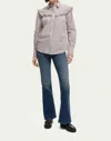 Scotch & Soda Charm Flared Organic Cotton Jeans In Blue In Blue