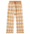 Scotch & Soda Checked Sweatpants In White
