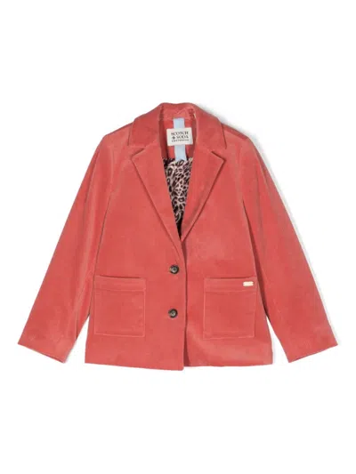 Scotch & Soda Kids' Corduroy Blazer In Pink