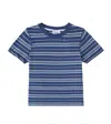 Scotch & Soda T-shirt Aus Baumwolle Und Leinen In Blau