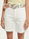 Scotch & Soda Cruise High Rise Short In White In White