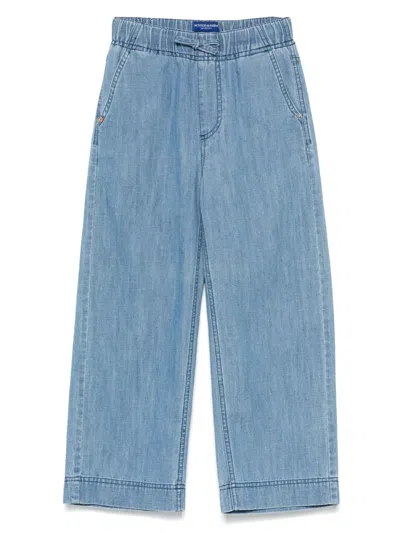 Scotch & Soda Kids' Drawstring-waistband Jeans In Blue