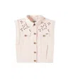 Scotch & Soda Embellished Cotton Vest In White