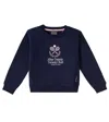 Scotch & Soda Embroidered Cotton-blend Jersey Sweatshirt In Blue