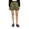 Scotch & Soda Embroidered Shorts In Olive In Green