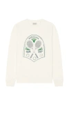 Scotch & Soda Relaxed Fit Embroidered Logo Sweatshirt In Swan
