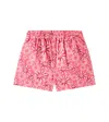 Scotch & Soda Floral Cotton And Linen Shorts In Red