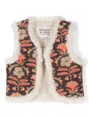 SCOTCH & SODA FLORAL-PRINT FAUX-SHEARLING GILET