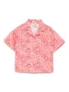 Scotch & Soda Floral Cotton And Linen Shirt In Pink