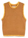 Scotch & Soda Fluffy Blanket Vest In Brown