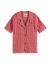 Scotch & Soda Knitted Cotton-blend Top In Rose Pink