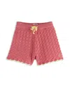 Scotch & Soda Knitted Cotton-blend Shorts In Rose Pink