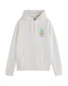 Scotch & Soda Graphic Hoodie In Swan