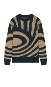 Scotch & Soda Hairy Big Waves Sweater In Blue