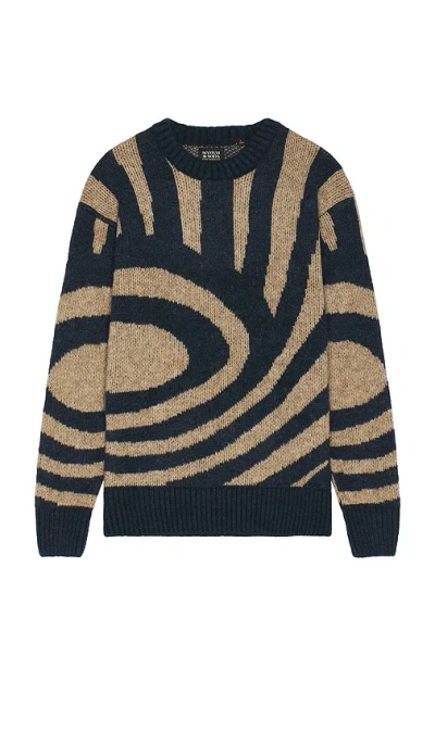 Scotch & Soda Hairy Big Waves Sweater In Blue