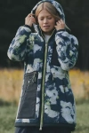 Scotch & Soda Hooded Sherpa Printed Jacket In Blue