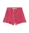 Scotch & Soda Knitted Cotton-blend Shorts In Pink