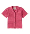 Scotch & Soda Knitted Cotton-blend Top In Pink