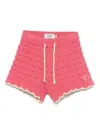 Scotch & Soda Knitted Scalloped Shorts In Pink