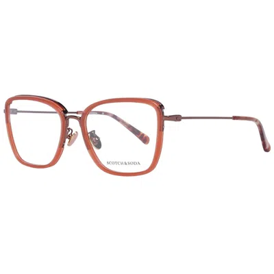 Scotch & Soda Ladies' Spectacle Frame  Ss3013 55205 Gbby2 In Brown