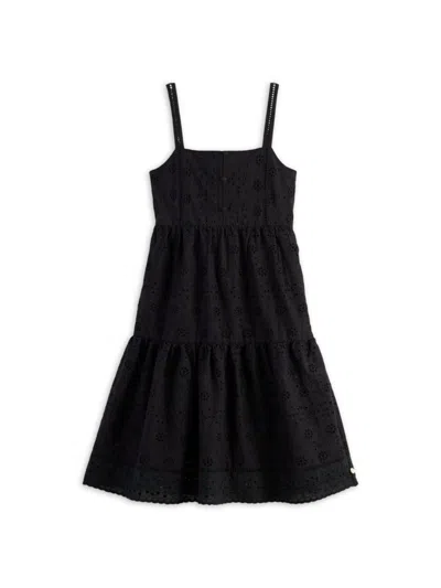 Scotch & Soda Kids' Little Girl's & Girl's Floral Tiered Dress In Black