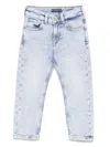 Scotch & Soda Logo-patch Jeans In Blue
