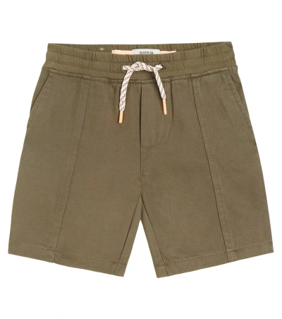 Scotch & Soda Kids' Lyocell Shorts In Military