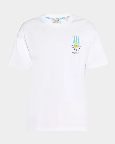 Scotch & Soda Men's Artwork-print T-shirt In White