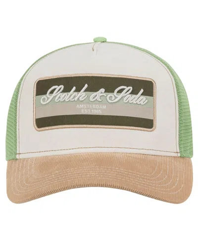 Scotch & Soda Men's Canyon Adjustable Trucker Cap In Sand