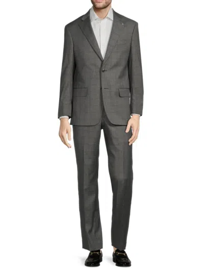 Scotch & Soda Men's Modern Fit Check Suit In Grey