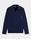Scotch & Soda Men's Relaxed-fit Long-sleeve Pocket Polo Shirt In Navy