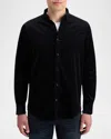 Scotch & Soda Regular Fit Cotton Corduroy Button-up Shirt In Blue