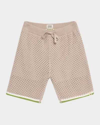 Scotch & Soda Men's Crochet Shorts In Highway Grey