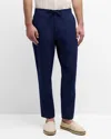 Scotch & Soda Finch Tapered Seersucker Pants In Navy Blue