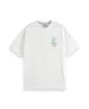 Scotch & Soda Men's Front And Back Artwork T-shirt In Off White