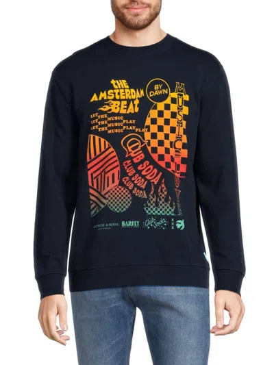 Scotch & Soda Men's Graphic Sweatshirt In Navy