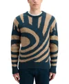 Scotch & Soda Hairy Big Waves Sweater In Night Logo Wave